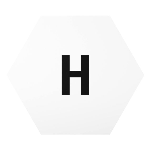 Hexagons Forex schilderijen Letter White H