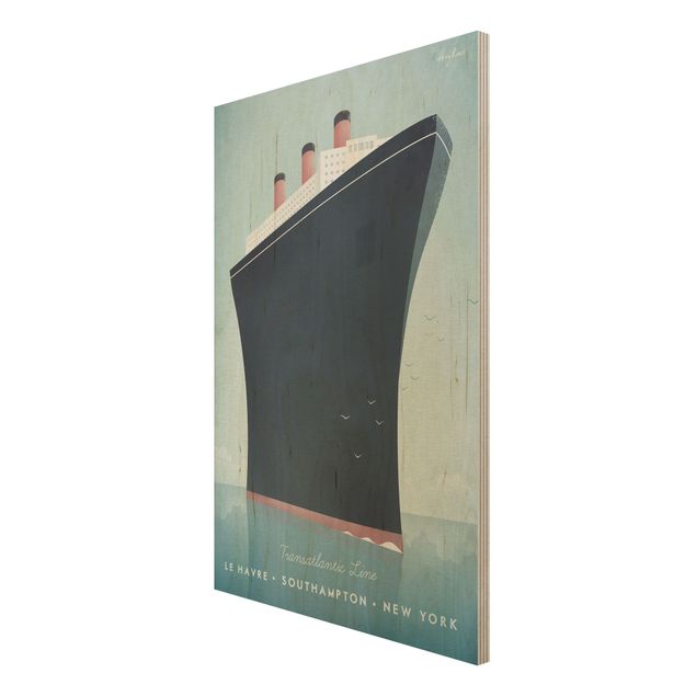 Houten schilderijen Travel Poster - Cruise Ship