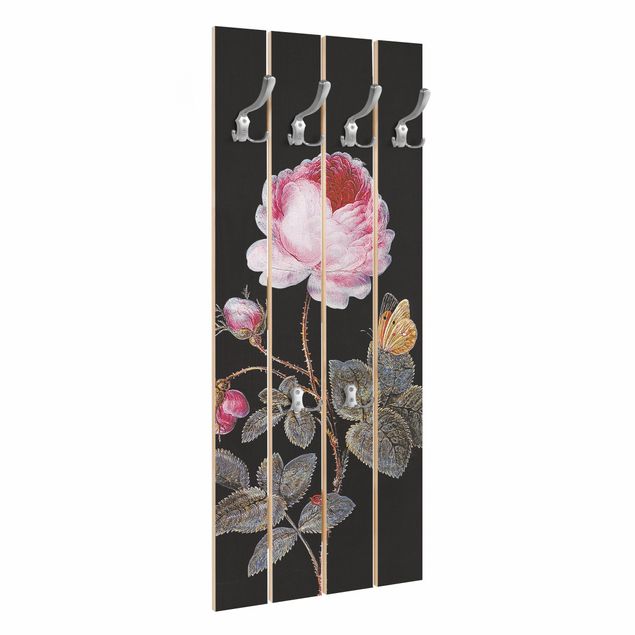 Wandkapstokken houten pallet Barbara Regina Dietzsch - The Hundred-Petalled Rose