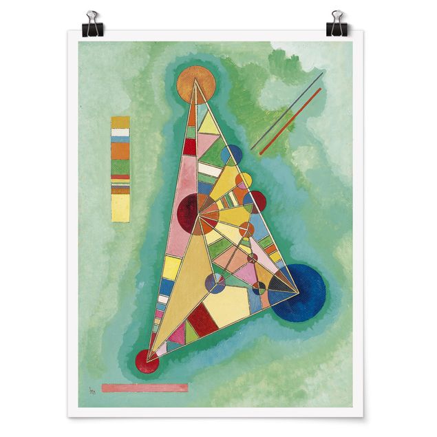 Posters Wassily Kandinsky - Variegation in the Triangle