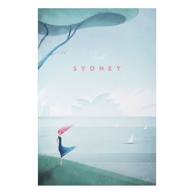 Aluminium Dibond schilderijen Travel Poster - Sidney