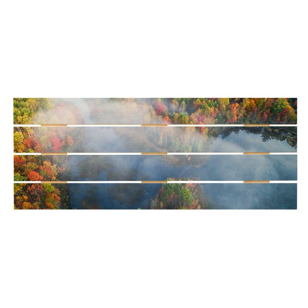 Houten schilderijen op plank Aerial View - Autumn Symphony