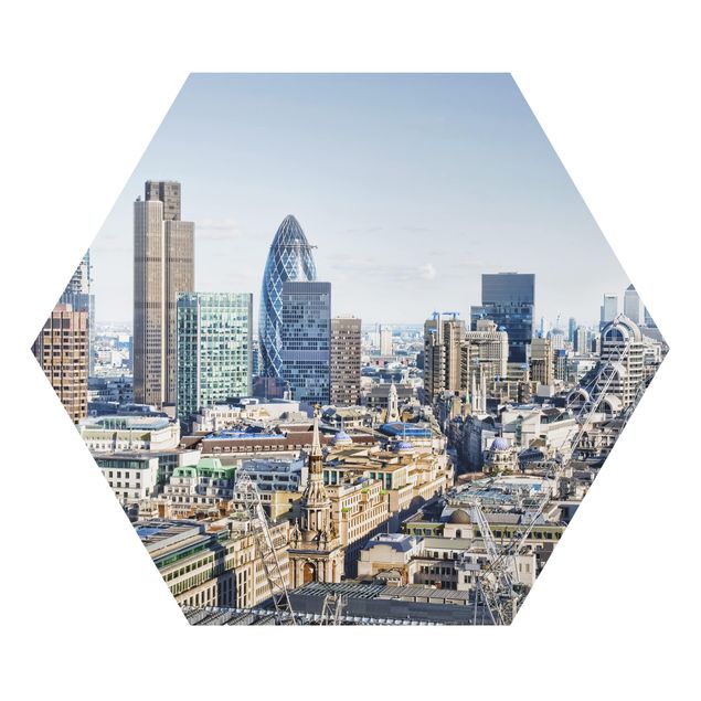 Hexagons Aluminium Dibond schilderijen City Of London