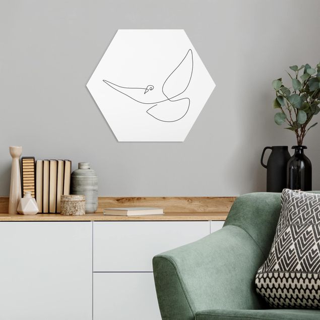 Hexagons Forex schilderijen Dove Line Art