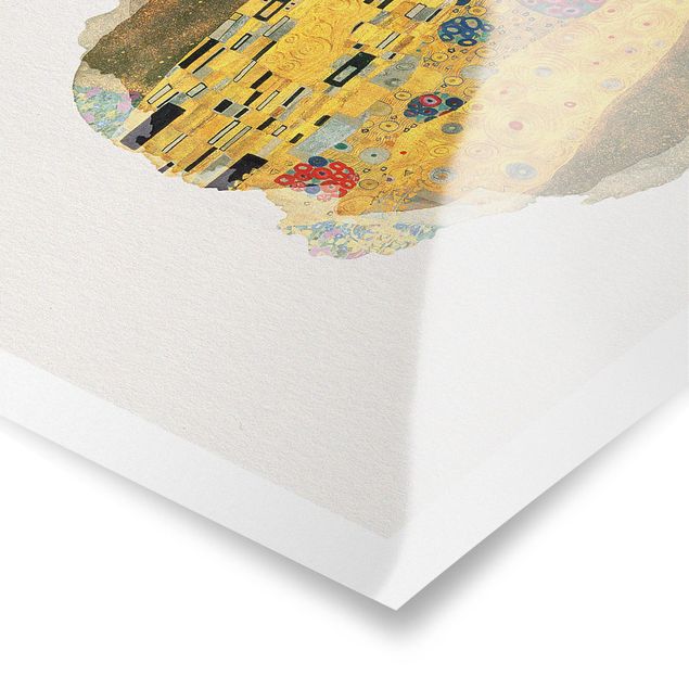 Posters WaterColours - Gustav Klimt - The Kiss