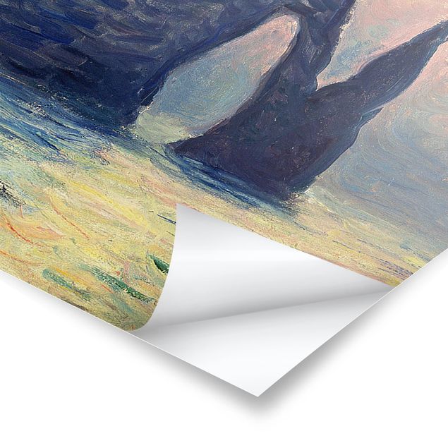 Posters Claude Monet - The Cliff, Étretat, Sunset