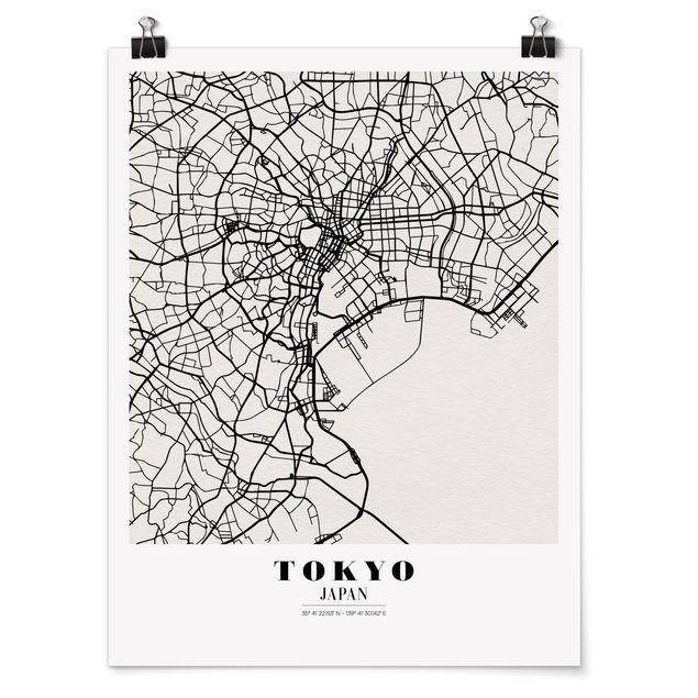 Posters Tokyo City Map - Classic