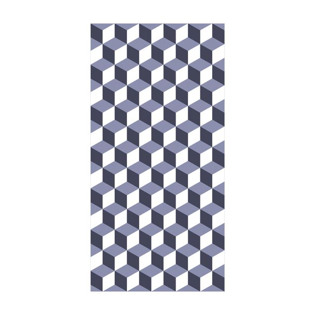 vloerkleden paars Geometrical Tile Mix Cubes Purple