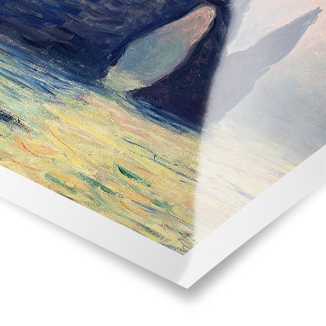 Posters Claude Monet - The Cliff, Étretat, Sunset