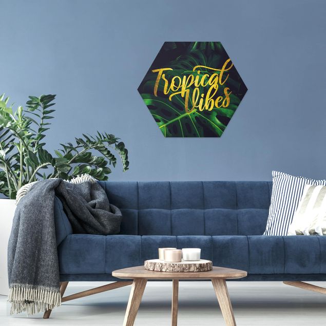 Hexagons Forex schilderijen Jungle - Tropical Vibes