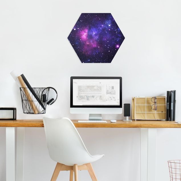 Hexagons Forex schilderijen Galaxy