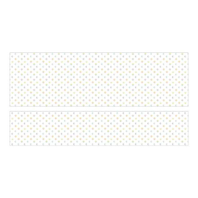 Meubelfolie IKEA Malm Bed Pastel Triangles