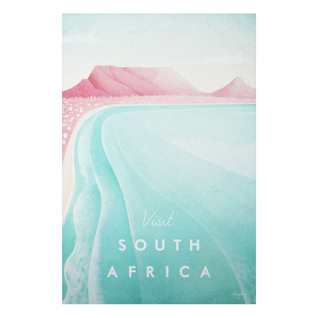 Aluminium Dibond schilderijen Travel Poster - South Africa