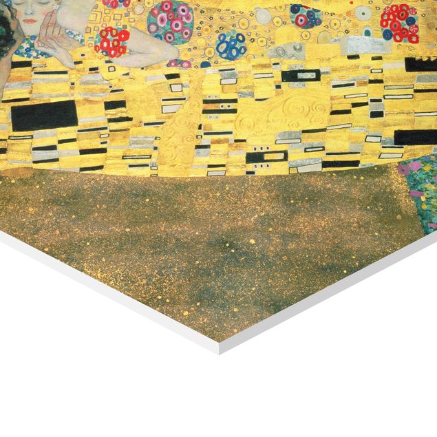 Hexagons Forex schilderijen Gustav Klimt - The Kiss