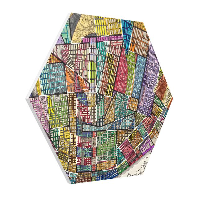 Hexagons Forex schilderijen Modern Map Of St. Louis