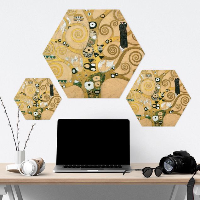 Hexagons Forex schilderijen Gustav Klimt - The Tree of Life