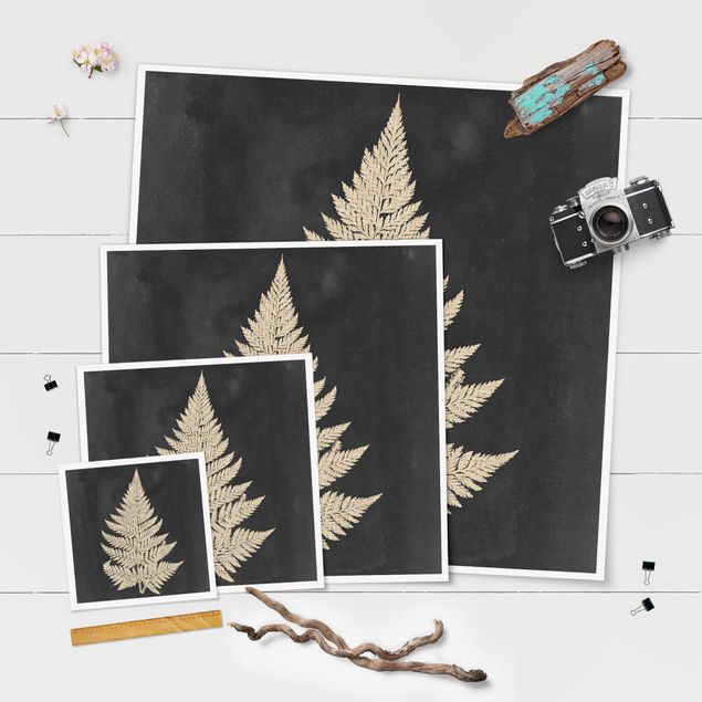 Posters Fern With Linen Structure I