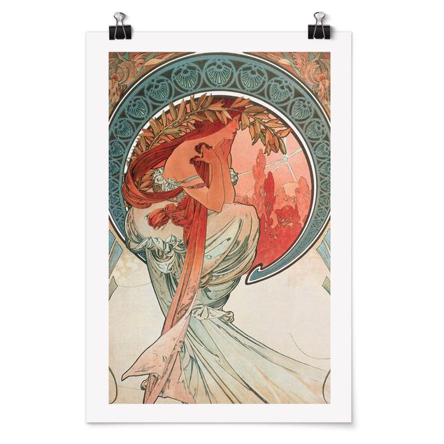 Posters Alfons Mucha - Four Arts - Poetry