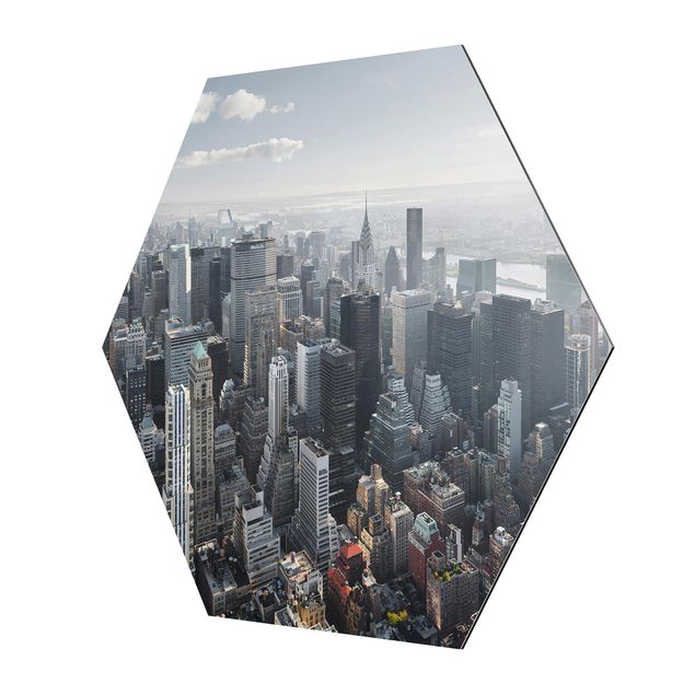 Hexagons Aluminium Dibond schilderijen Upper Manhattan New York City
