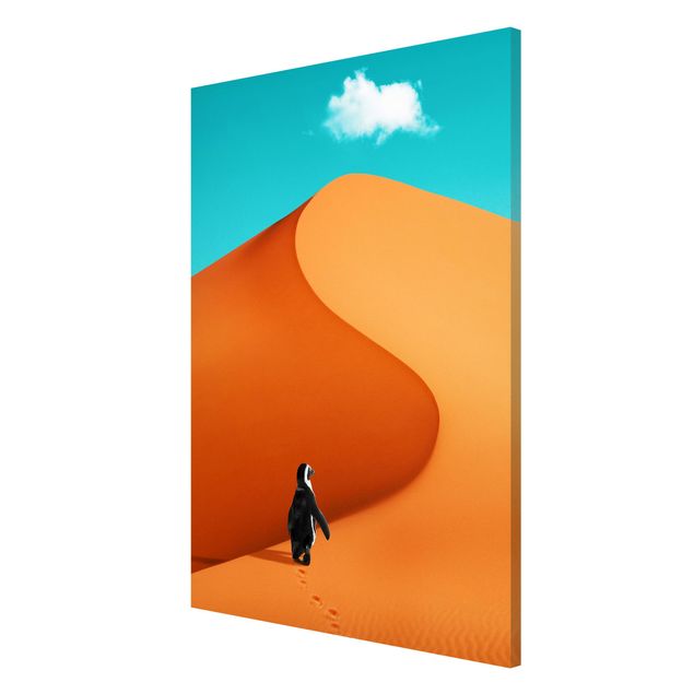 Magneetborden Desert With Penguin