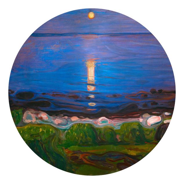 Behangcirkel Edvard Munch - Summer Night By The Beach