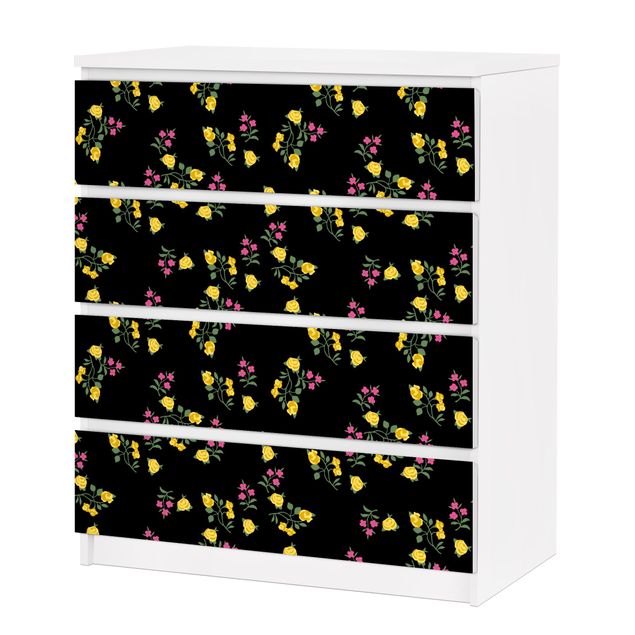 Meubelfolie IKEA Malm Ladekast Mille Fleurs Pattern