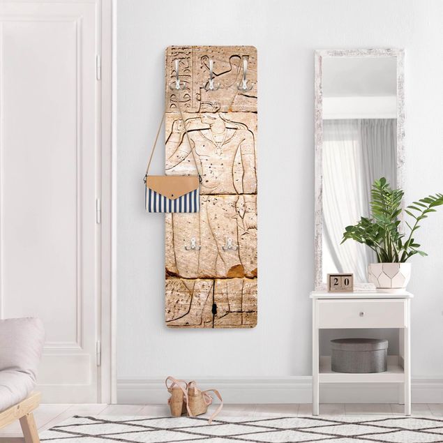 Wandkapstokken houten paneel Egypt Relief