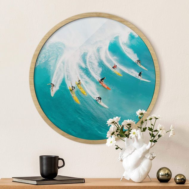 Runde Bilder mit Rahmen Simply Surfing