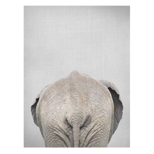 Leinwandbild - Elefant von hinten - Hochformat 3:4