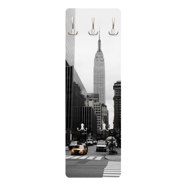 Wandkapstokken houten paneel Empire State Building