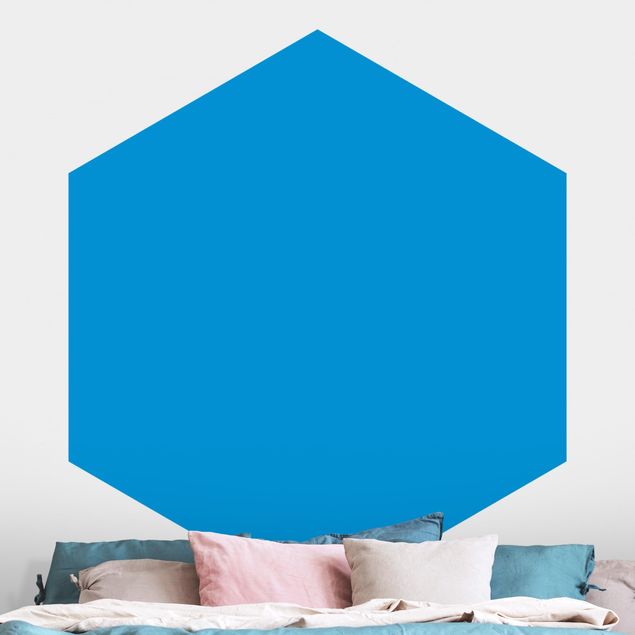 Hexagon Behang Gentian
