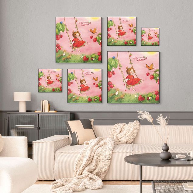Verwisselbaar schilderij - The Strawberry Fairy - Tree Swing