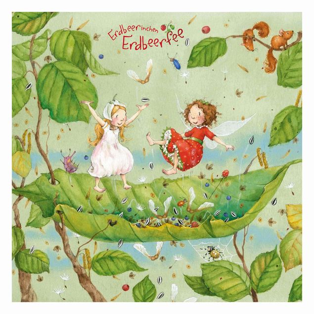 Fotobehang Little Strawberry Strawberry Fairy - Trampoline