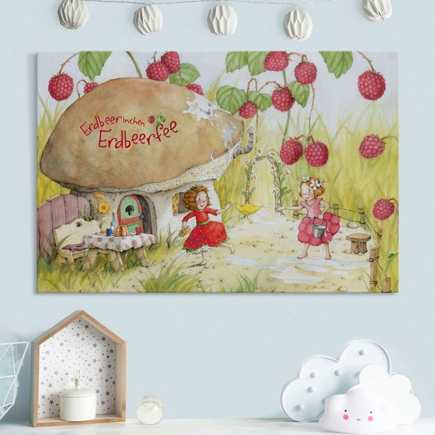 Akoestisch schilderij - Little Strawberry Strawberry Fairy - Beneath The Raspberry Bush