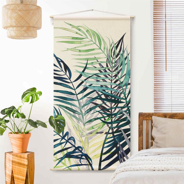 Wandtapijt modern Exotic Foliage - Palm Tree