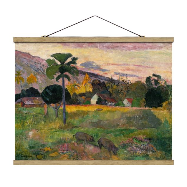 Stoffen schilderij met posterlijst Paul Gauguin - Haere Mai (Come Here)