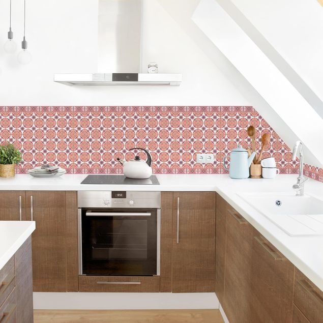 Achterkant keuken Geometrical Tile Mix Circles Orange
