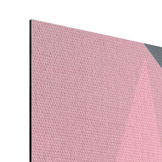 Aluminium Dibond schilderijen Pink Transparency Geometry