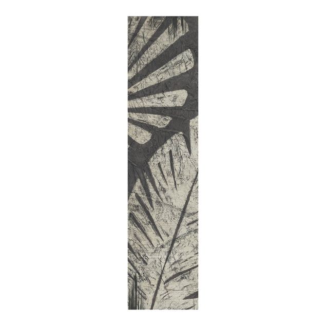 Schuifgordijnen Palm Leaves Dark Grey Backdrop