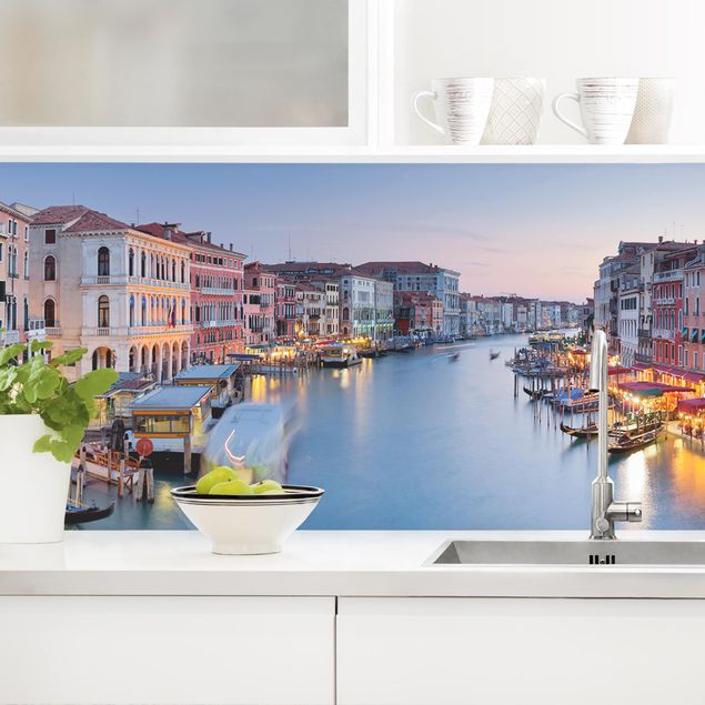 Achterwand voor keuken steden en skylines Evening On The Grand Canal In Venice