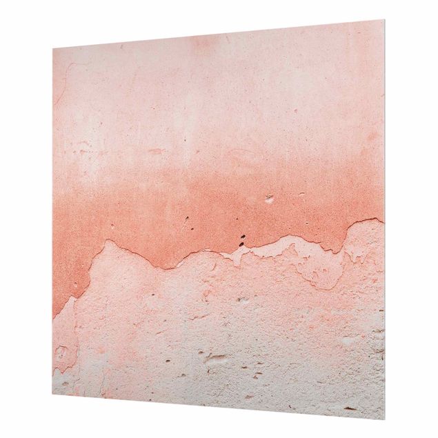 Spatscherm keuken Pink Concrete In Shabby Look