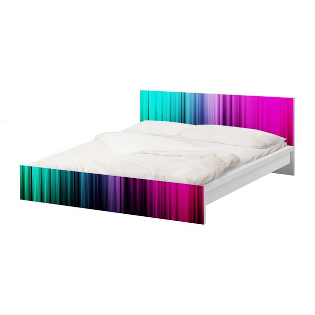Meubelfolie IKEA Malm Bed Rainbow Display