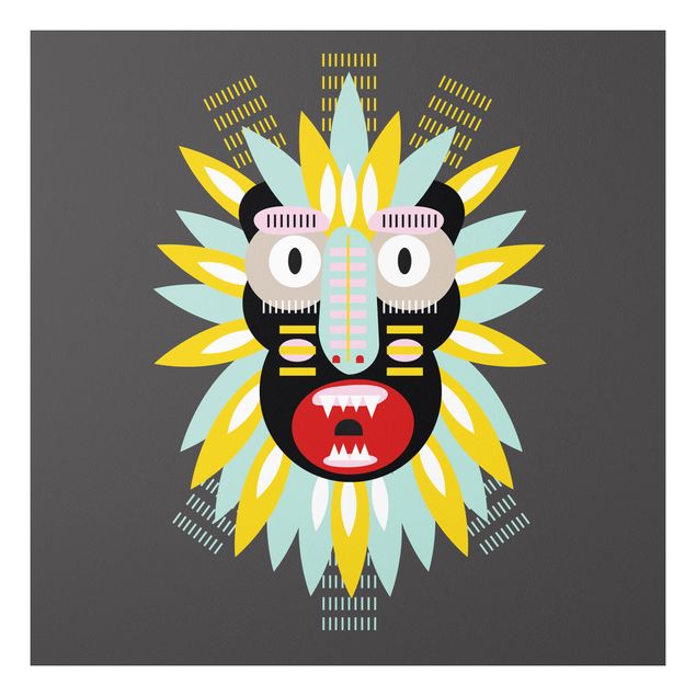 Forex schilderijen Collage Ethnic Mask - King Kong
