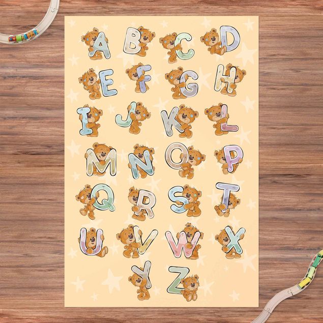 moderne vloerkleden I Am Learning The Alphabet with Teddy From A To Z
