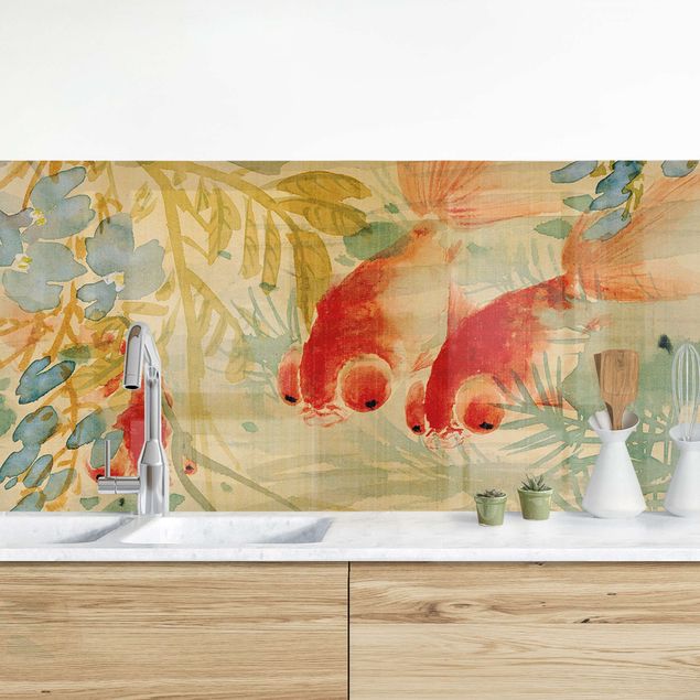 Achterwand voor keuken dieren Ni Tian - Goldfish