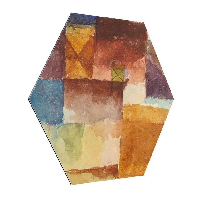 Hexagons Aluminium Dibond schilderijen Paul Klee - In the Wasteland