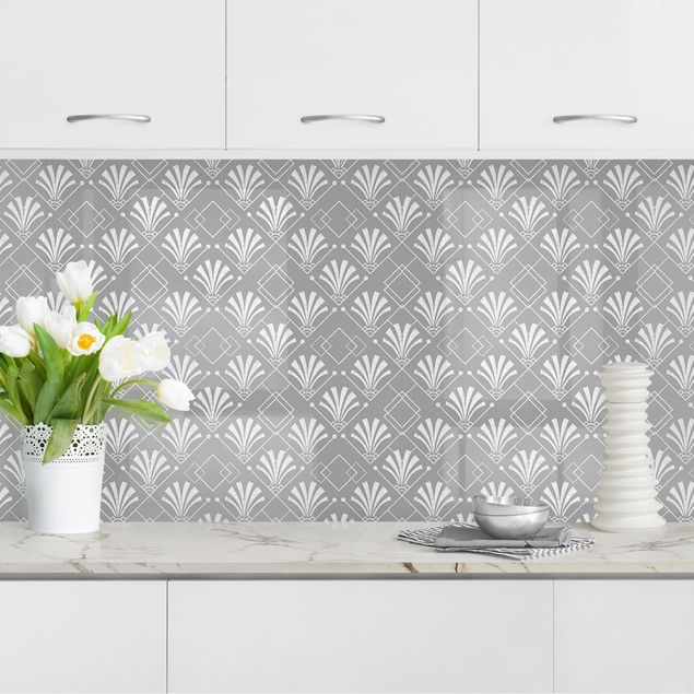 Achterwand voor keuken patroon Glitter Look With Art Deko On Grey Backdrop
