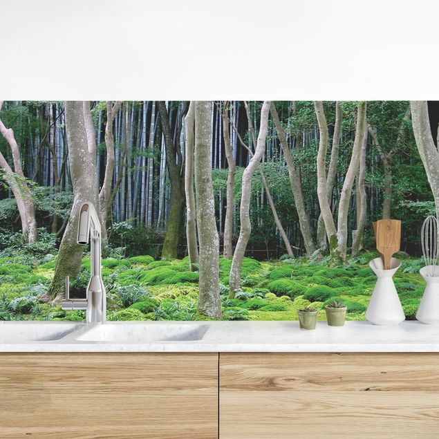 Achterwand voor keuken landschap Japanese Forest
