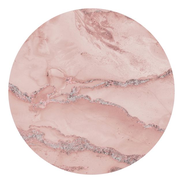 Behangcirkel Colour Experiments Marble Light Pink And Glitter