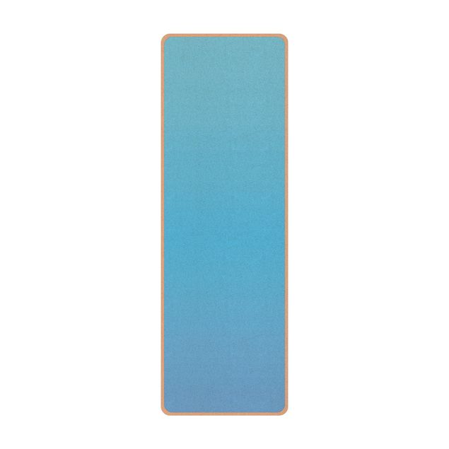 Yogamat kurk Colour Gradient Turquoise